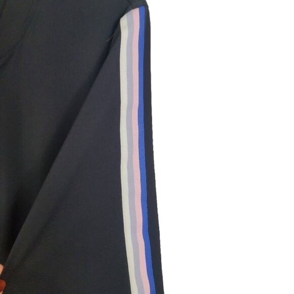 Old navy black pastel stripe active track jacket and sports bra set - Picture 5 of 11